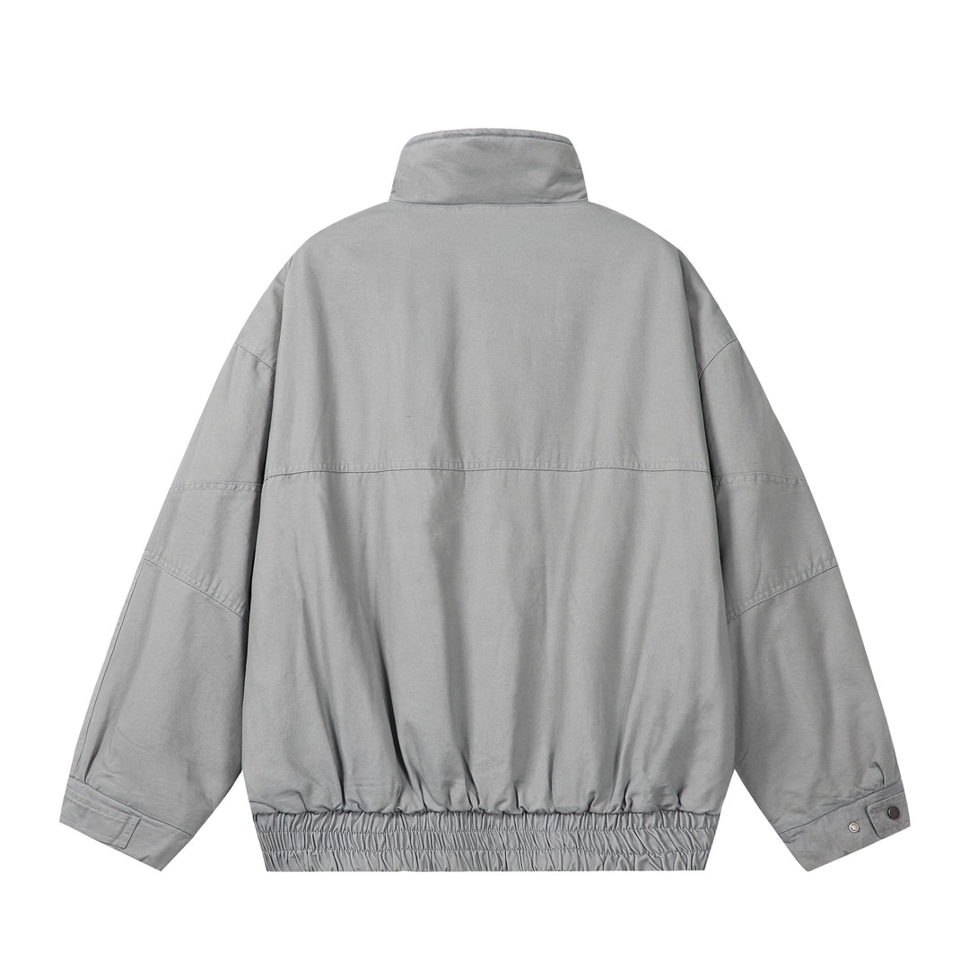 Unisex Boxy-Field jacket with high stand-up collar, flap pockets and elastic hem Mune Fashion