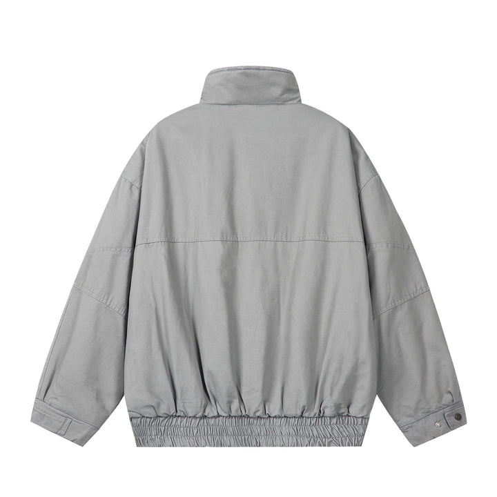 Unisex Boxy-Field jacket with high stand-up collar, flap pockets and elastic hem Mune Fashion