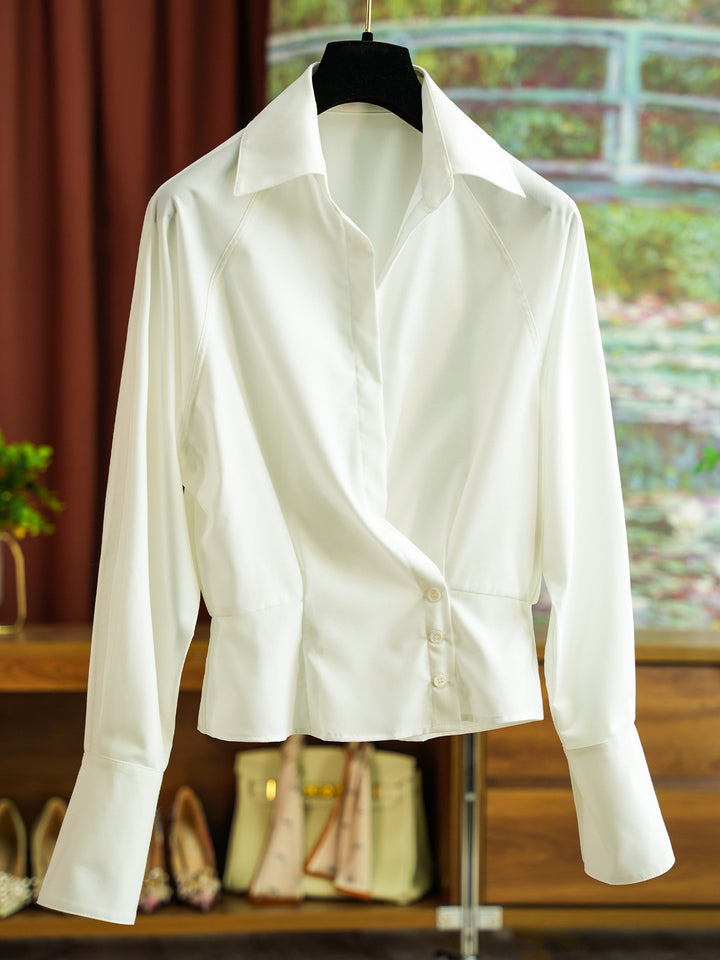 Women's Fashion Blouse with Light Draping Effect Mune Fashion