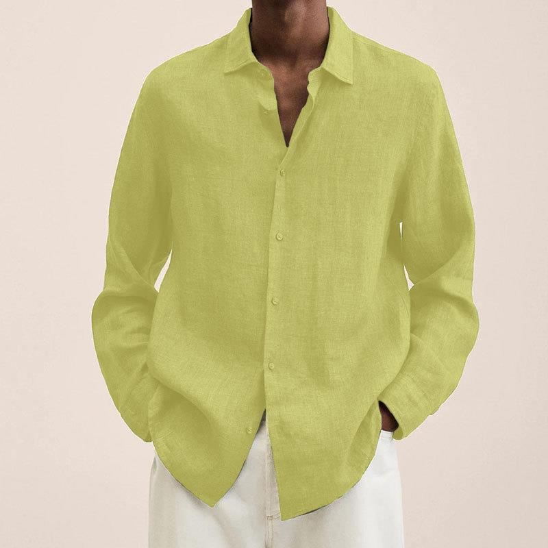 Men's light linen shirt with classic collar and casual relaxed fit Mune Fashion