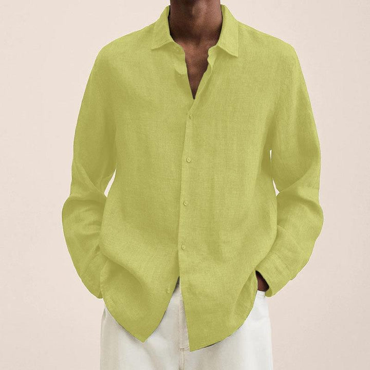 Men's light linen shirt with classic collar and casual relaxed fit Mune Fashion