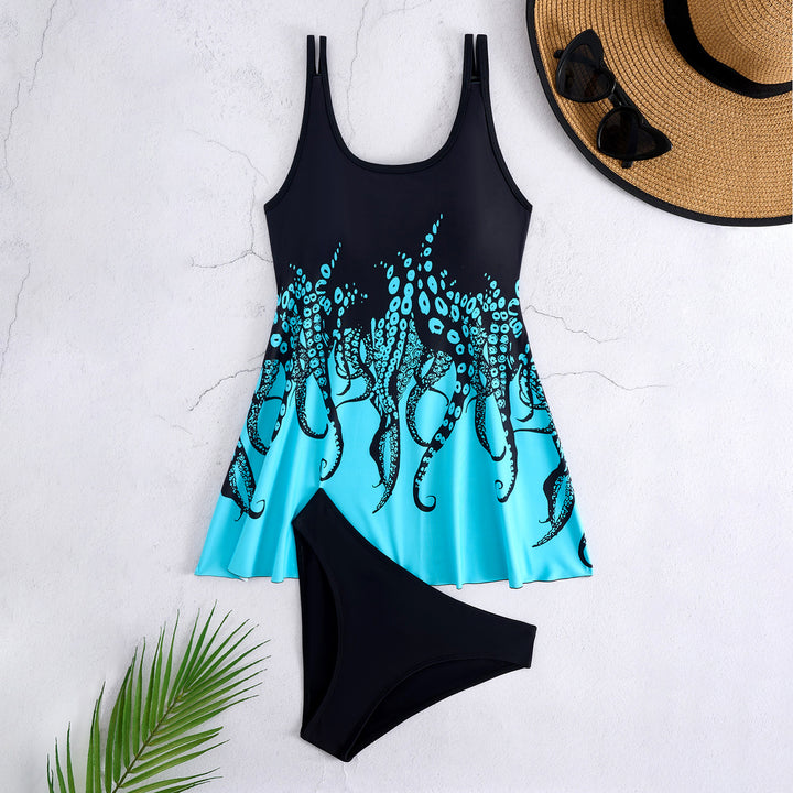 Women’s Tankini Set with Elegant Flattering Look and Modern Animal Print Mune Fashion