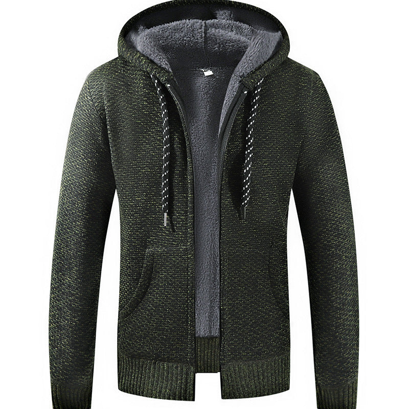 Men's Lined Hooded Cardigan with Teddy Lining and Full Zip Mune Fashion