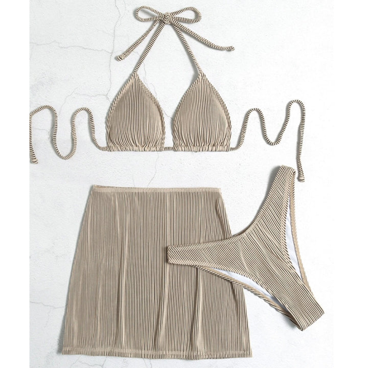 Ladies Bikini Set with voluminous skirt and stylish ruching Mune Fashion