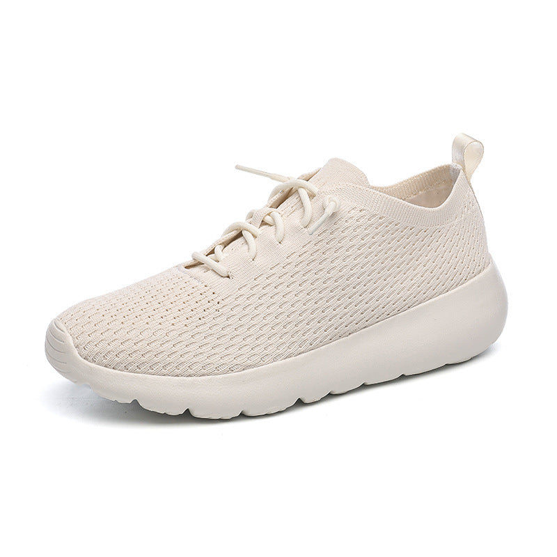Unisex breathable knit slip-on sneakers with elastic shaft, pull tab and cushioned lightweight sole Mune Fashion