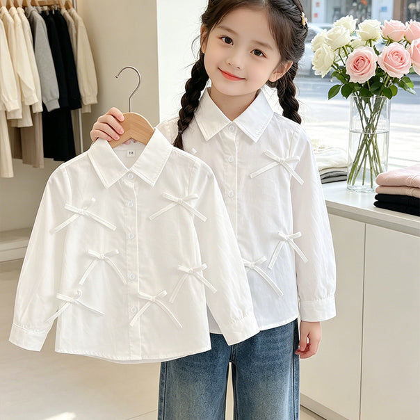 Girl's blouse with lovely bow details Mune Fashion