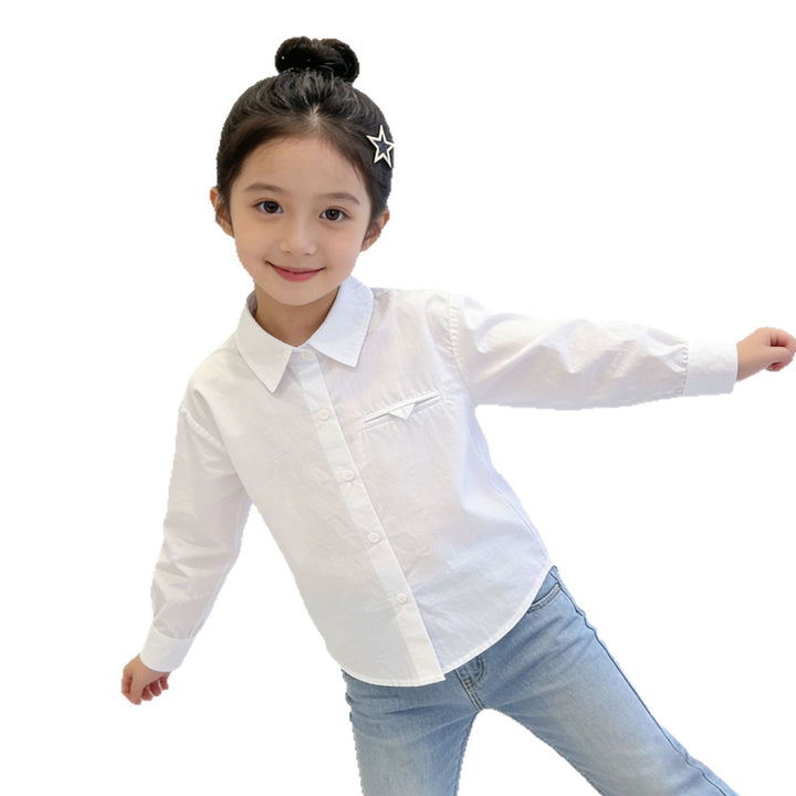 Girl elegant blouse with classic collar Mune Fashion
