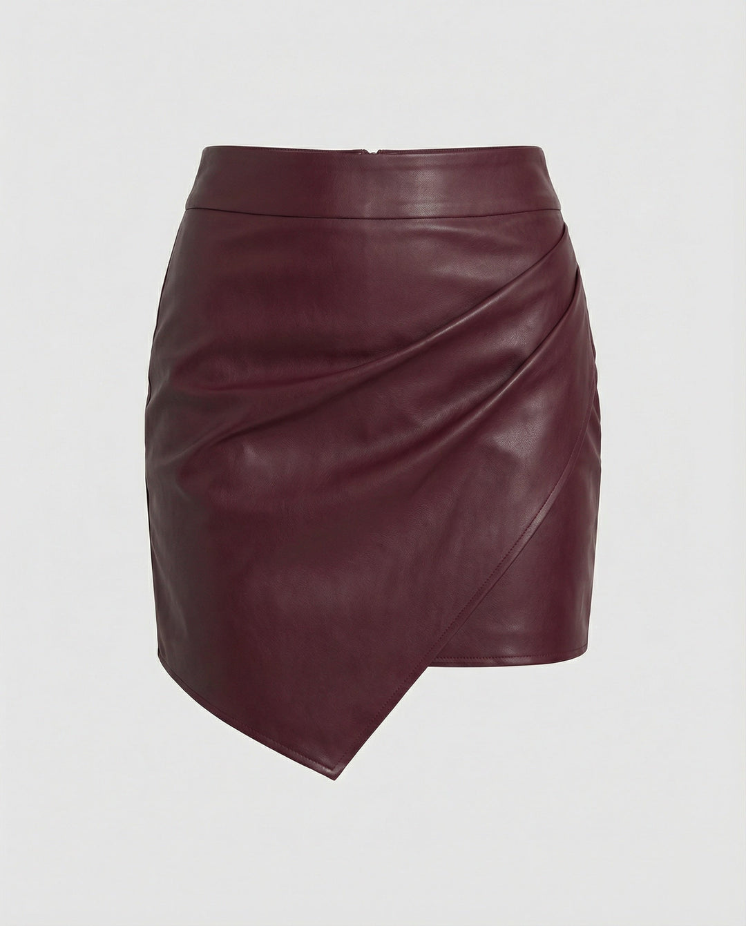Women Faux Leather Wrap Skirt Mune Fashion