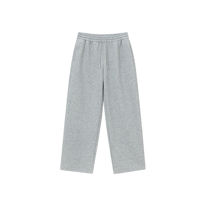 Unisex Relaxed-Fit Lounge Pants with High Elastic Waistband, Drawstring, and Straight Leg Mune Fashion