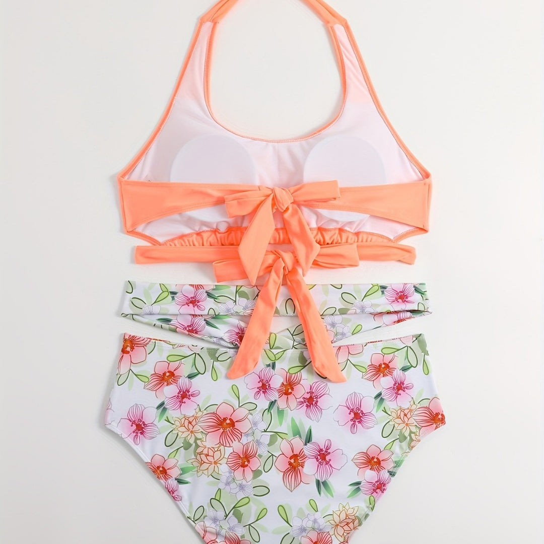 Women’s sporty elegant bikini set with floral design Mune Fashion