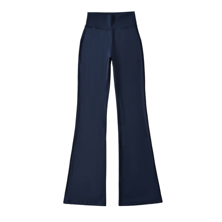 Ladies High-Waisted Flared Yoga Pants with Shaped Waist Mune Fashion