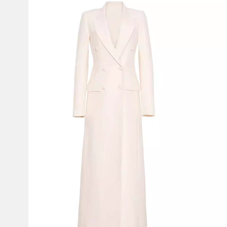 Ladies' blazer-style maxi dress with double-breasted Mune Fashion