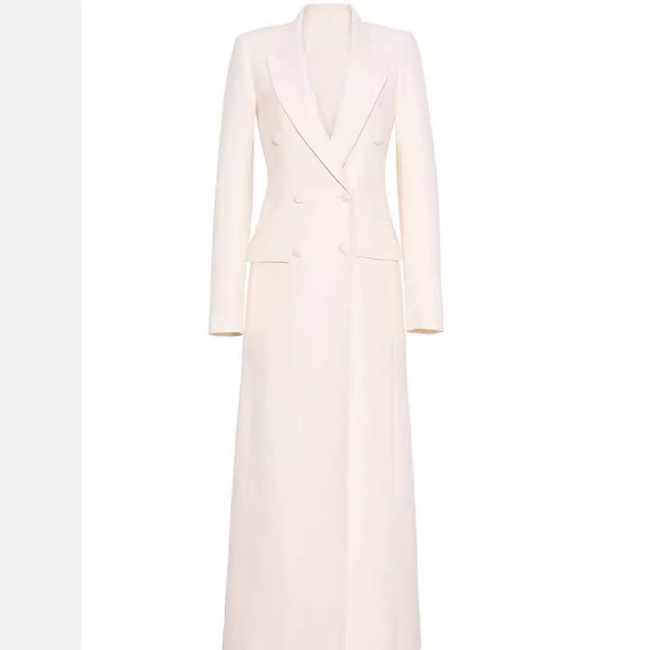 Ladies' blazer-style maxi dress with double-breasted Mune Fashion