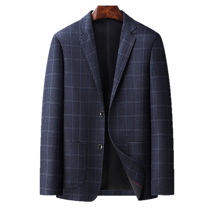 Men's Checkered Blazer in Casual Blazer Style with Subtle Texture Mune Fashion