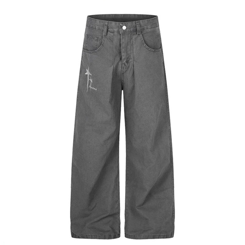 Women's Highwaist Culotte Jeans with wide leg, high waist and subtle star application Mune Fashion