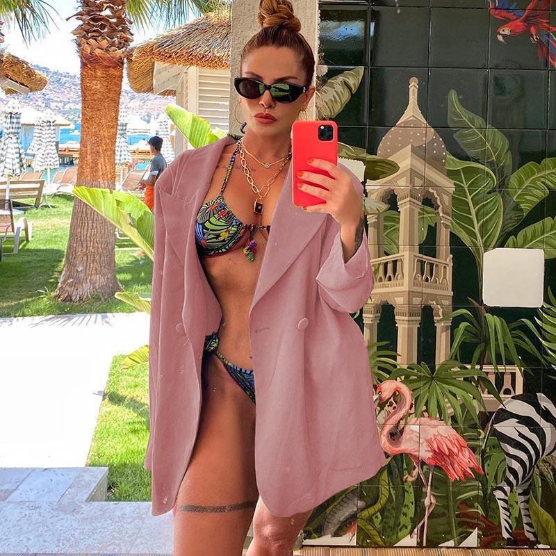 [Women] Light oversized beach blazer as a casual cover-up with draped lapels Mune Fashion