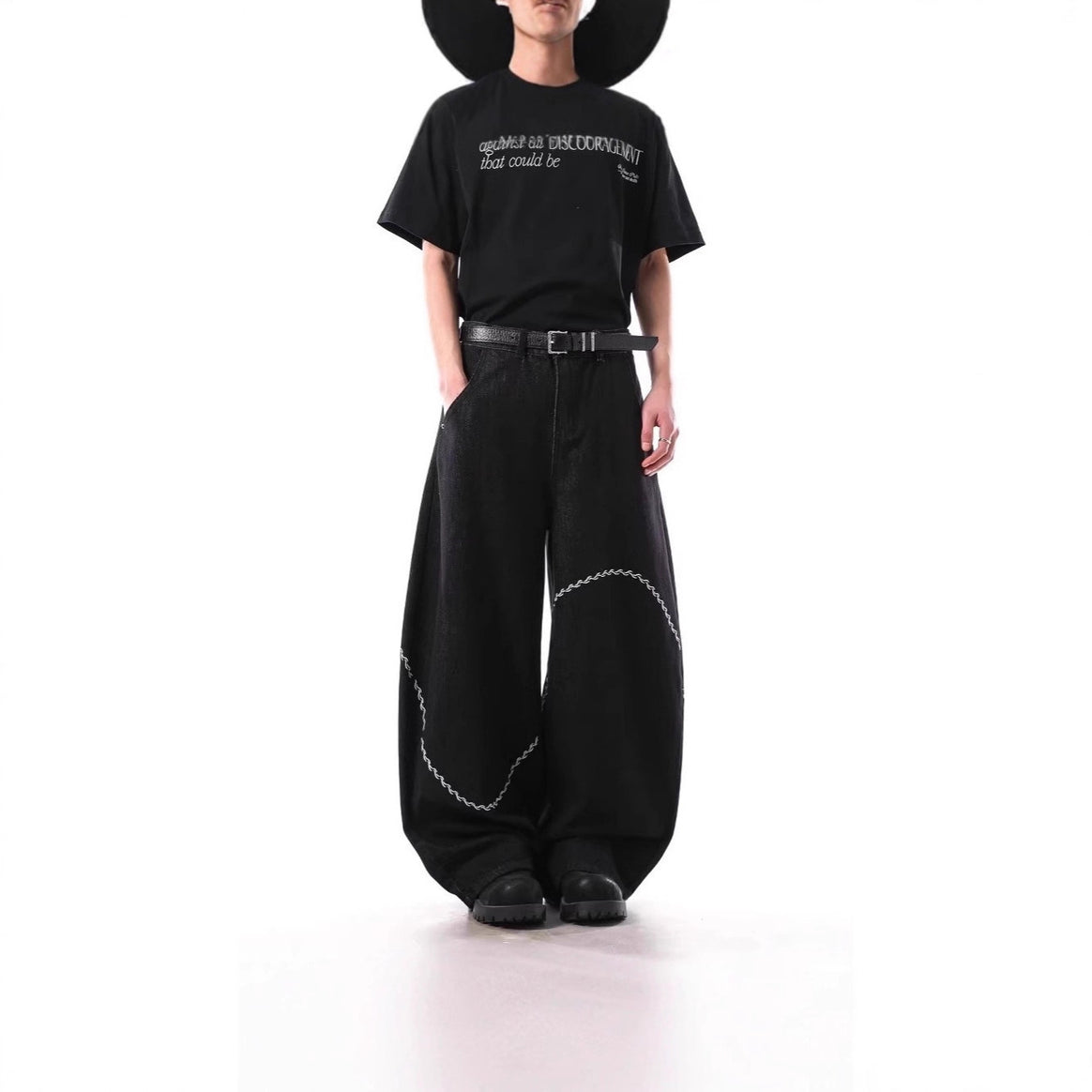 Men's Fashion Wide-Leg Pants with Unique Design Mune Fashion