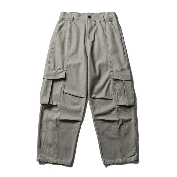 Men's Wide Utility Cargo Pants in Baggy Cut with Multiple Pockets and Reinforced Knee Areas Mune Fashion