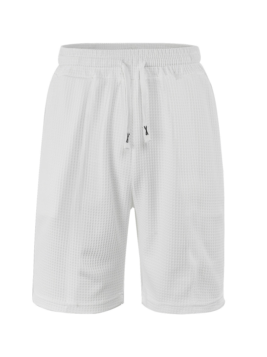 Men's breathable waffle pajama shorts with elastic comfort waistband, drawstring, and side pockets Mune Fashion