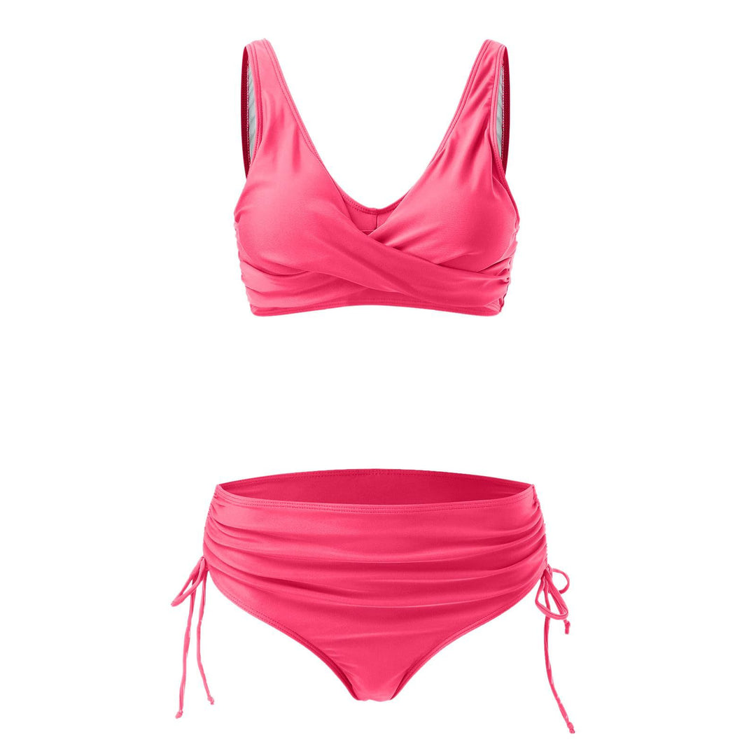 Women High Quality Wrap Bikini Set with Adjustable Bottom Mune Fashion