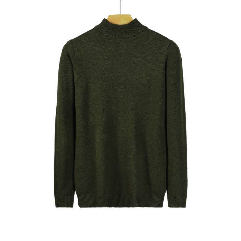 Ladies Fine Long Sleeve Fine Knit Sweater with Narrow Stand-Up Collar and Ribbed Cuffs Mune Fashion