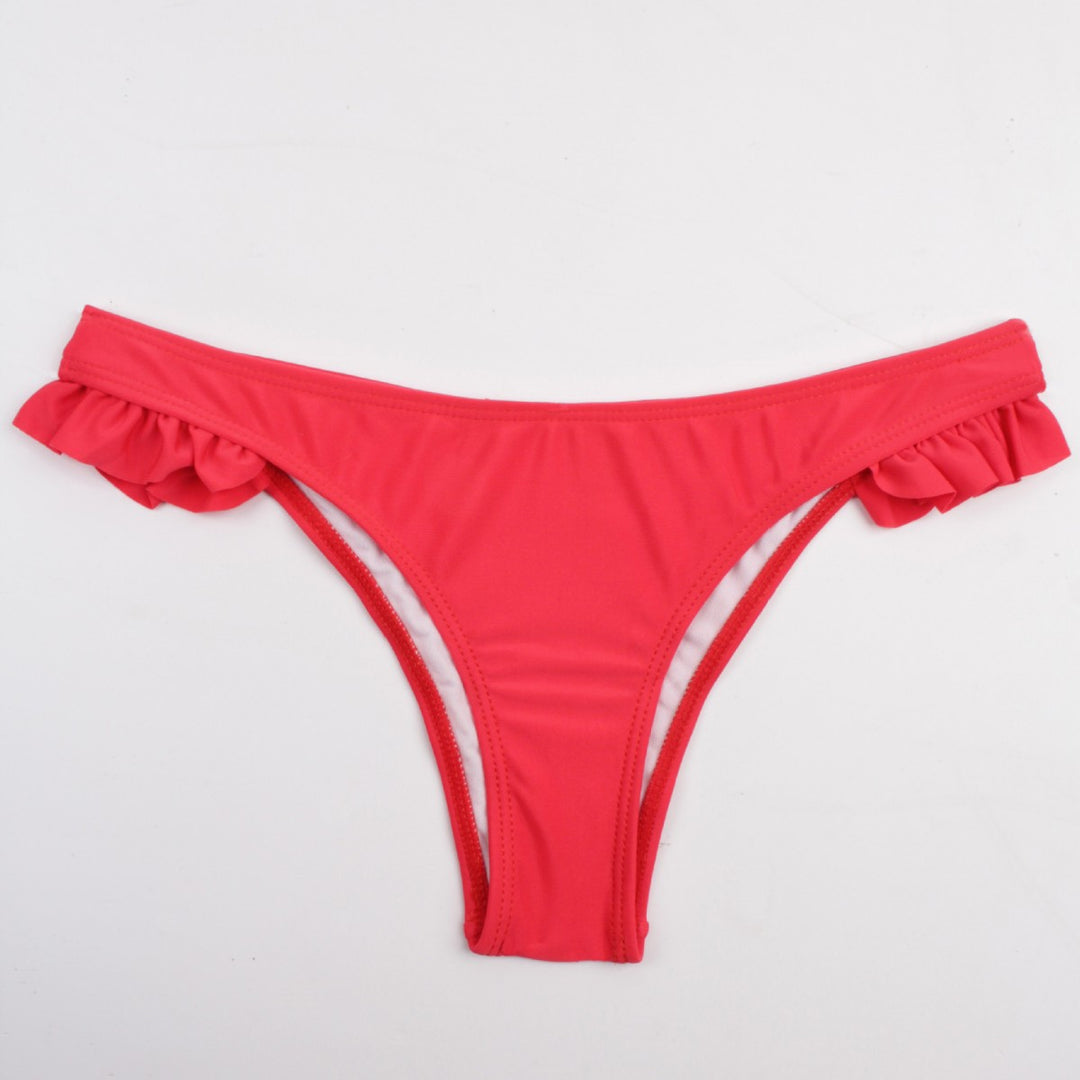 Women's bikini set with playful ruffle details and triangular top Mune Fashion