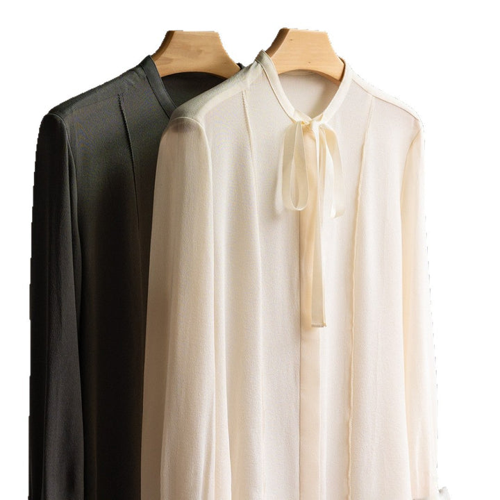 Ladies Noble Blouse with Bow Detail Mune Fashion