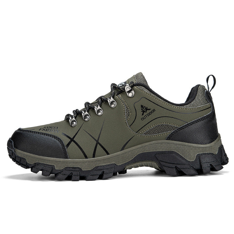 Men's nano robust water-repellent trekking shoes with patterned rubber sole Mune Fashion