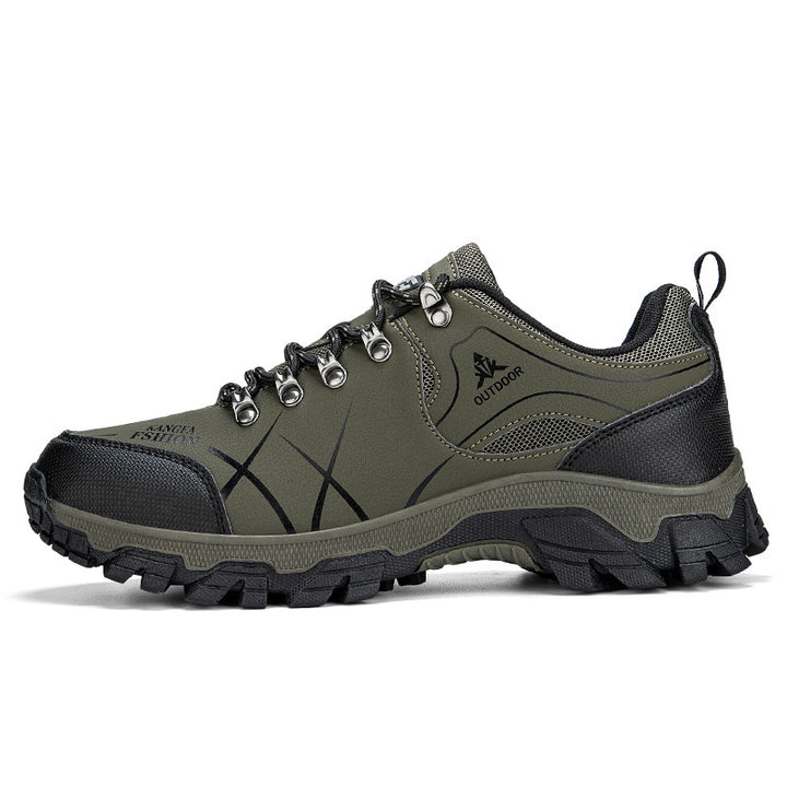 Men's nano robust water-repellent trekking shoes with patterned rubber sole Mune Fashion