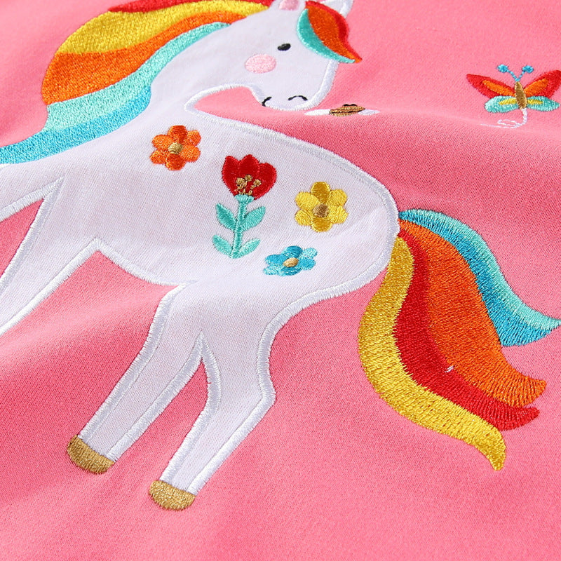 Girls sweatshirt with playful unicorn design Mune Fashion