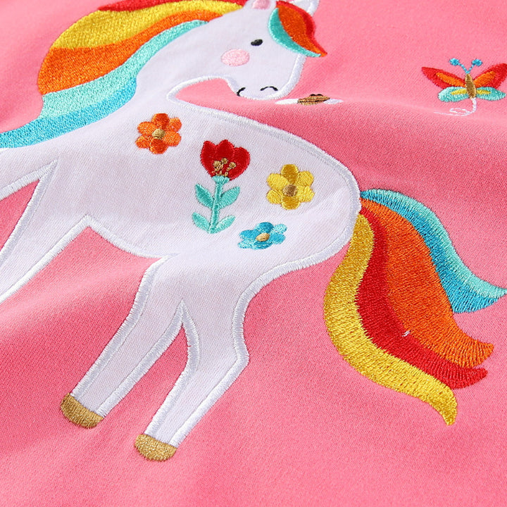 Girls sweatshirt with playful unicorn design Mune Fashion