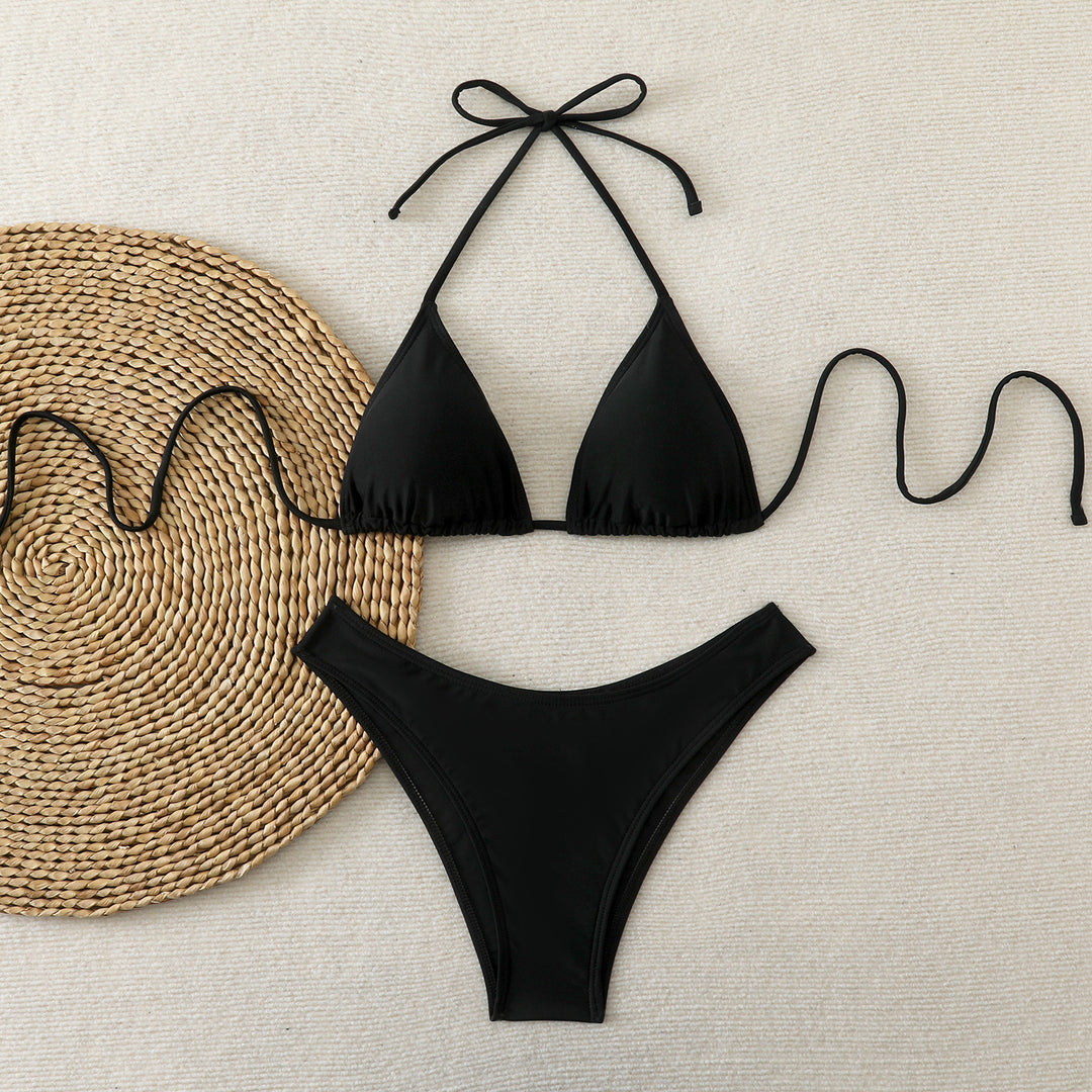 Women's bikini set with adjustable triangle top and high-cut bottoms Mune Fashion