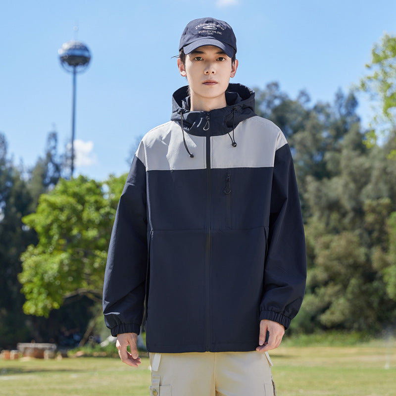 Men's Fashion Windbreaker Jacket with Adjustable Hood Mune Fashion