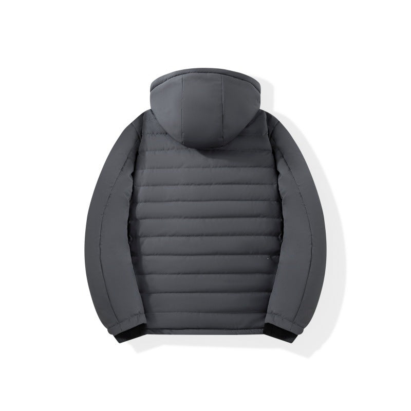 Men's padded hooded jacket with teddy lining, windproof outer shell & zip pockets Mune Fashion
