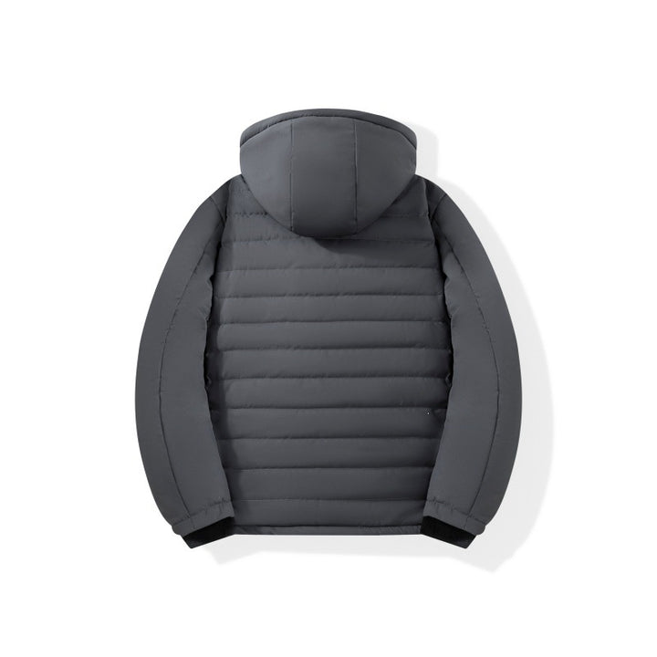 Men's padded hooded jacket with teddy lining, windproof outer shell & zip pockets Mune Fashion