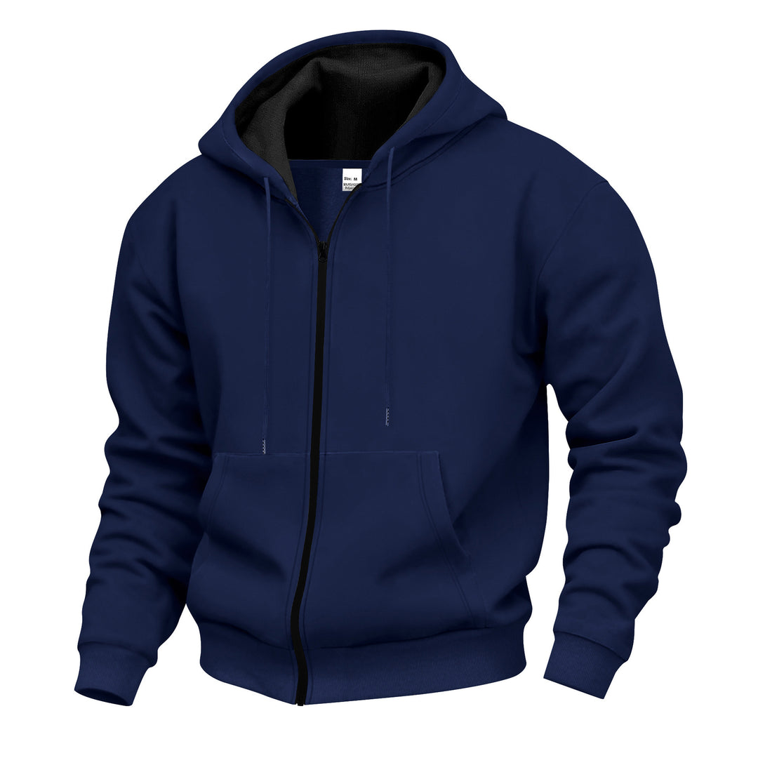 Men's hooded jacket with full zip and concealed zip pockets Mune Fashion