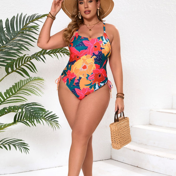 Women’s swimsuit with floral design and adjustable sides Mune Fashion