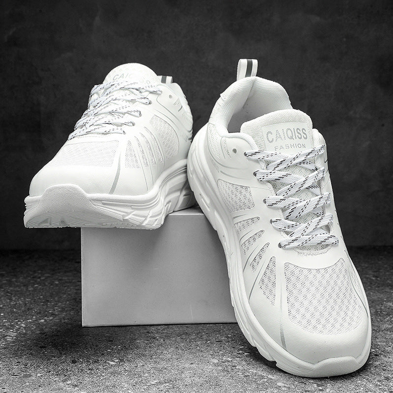 Men's stability running shoes with wedge-shaped energy return sole and seamless mesh upper Mune Fashion