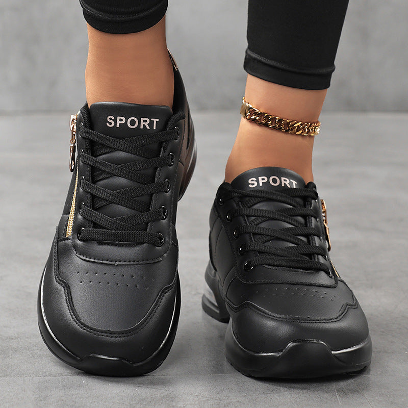 Women’s sporty platform sneakers with air cushions and side zipper Mune Fashion