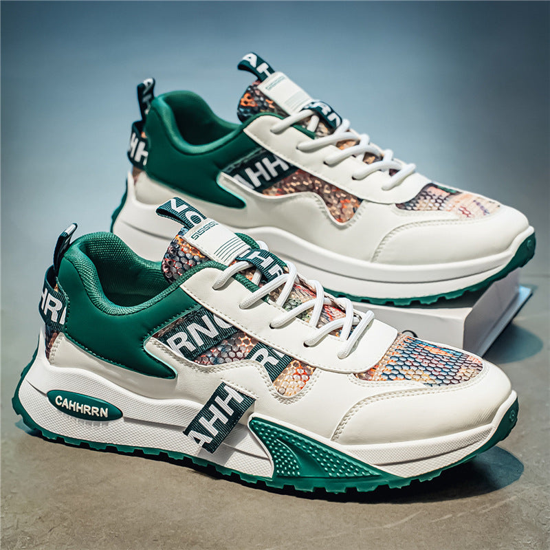 Unisex Platform-Chunky-Sneaker with reptile embossing, padded shaft and shock-absorbing EVA midsole Mune Fashion