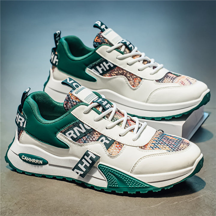 Unisex Platform-Chunky-Sneaker with reptile embossing, padded shaft and shock-absorbing EVA midsole Mune Fashion
