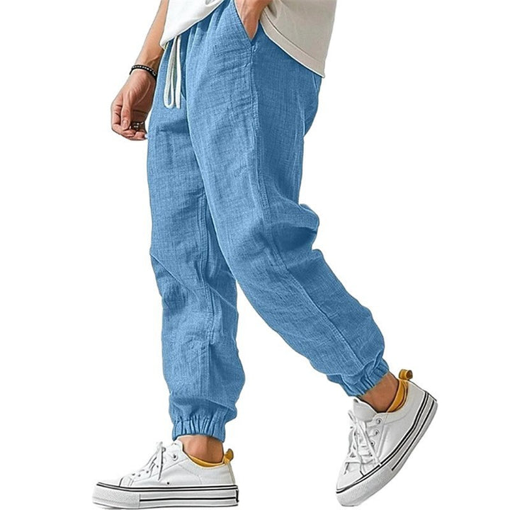 Men's Lightweight and Comfortable Linen Jogging Pants Mune Fashion