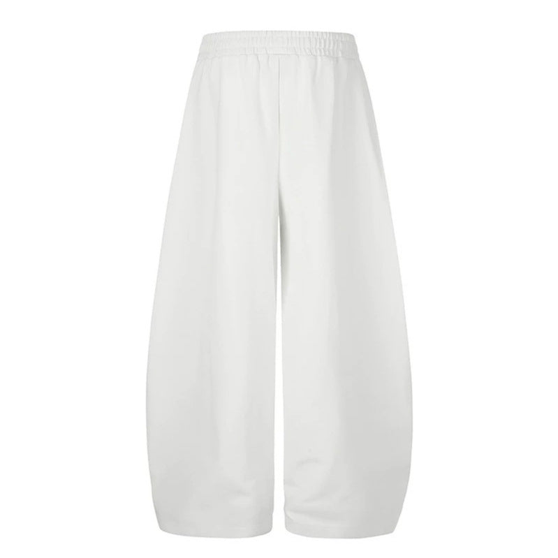 Women's High-Waist Palazzo Sweatpants with Wide Leg, Elastic Comfort Waistband and Urban Graphic Print Mune Fashion