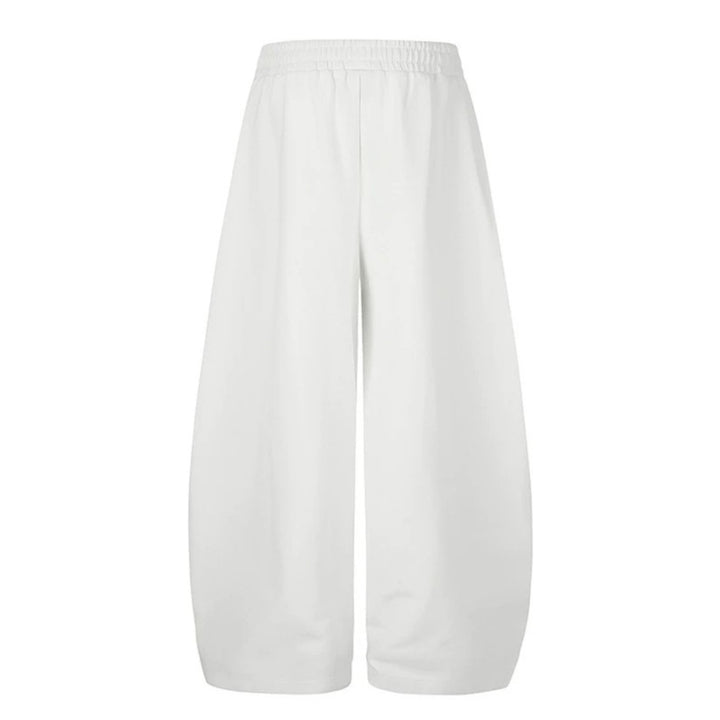 Women's High-Waist Palazzo Sweatpants with Wide Leg, Elastic Comfort Waistband and Urban Graphic Print Mune Fashion
