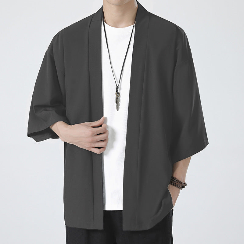 Men's kimono-style short-sleeve jacket in oversized cut Mune Fashion