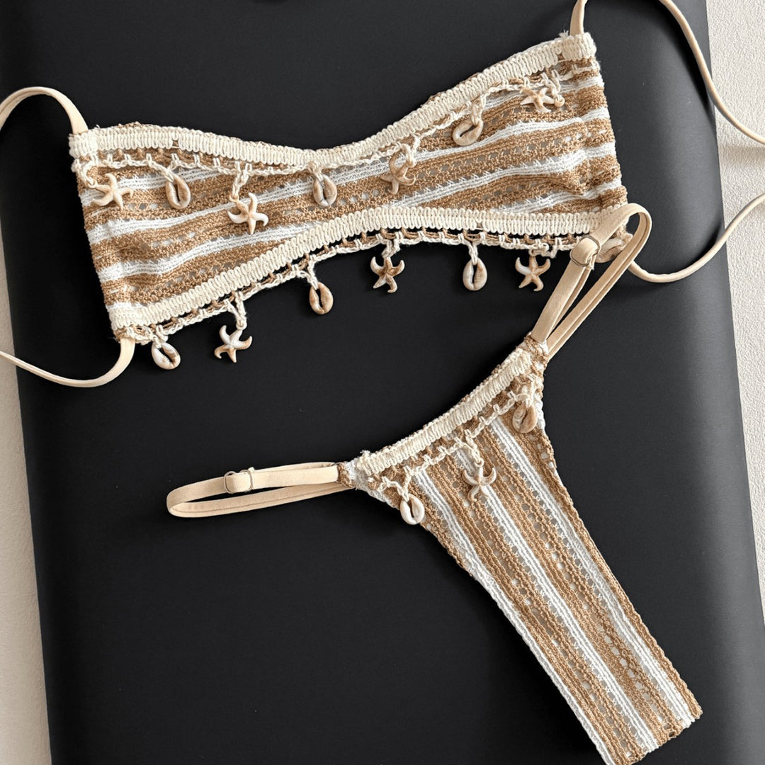 Ladies Bandeau Bikini with unique embellishments Mune Fashion