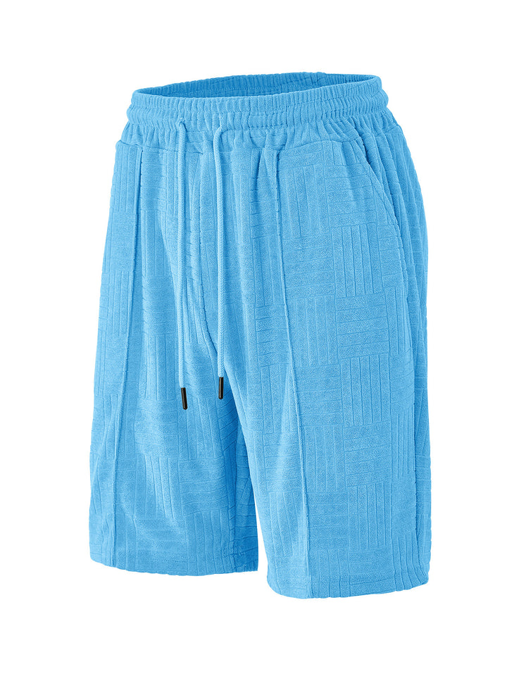 Men's structured terry Bermuda shorts with elastic drawstring waistband and inset pockets Mune Fashion