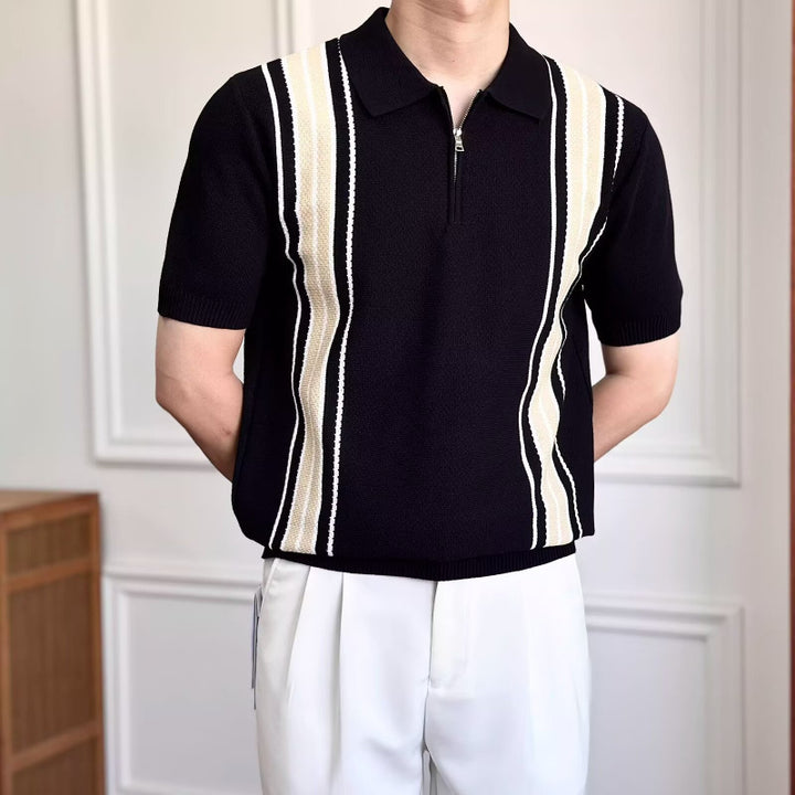 Men's Stylish Polo Shirt with Zipper Mune Fashion
