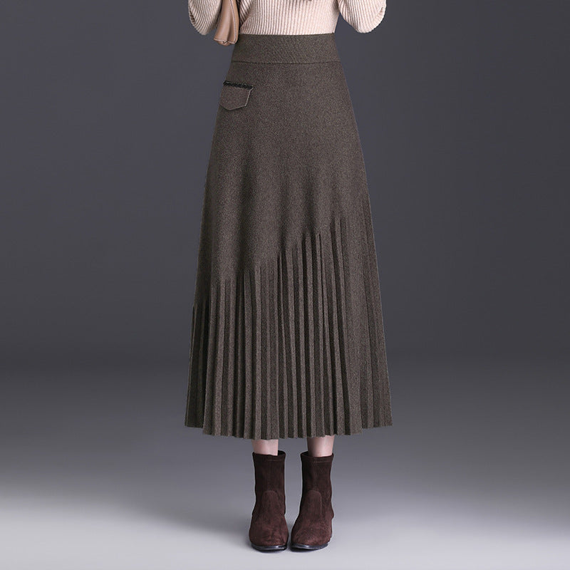 Women's Elegant Pleated Maxi Skirt Mune Fashion