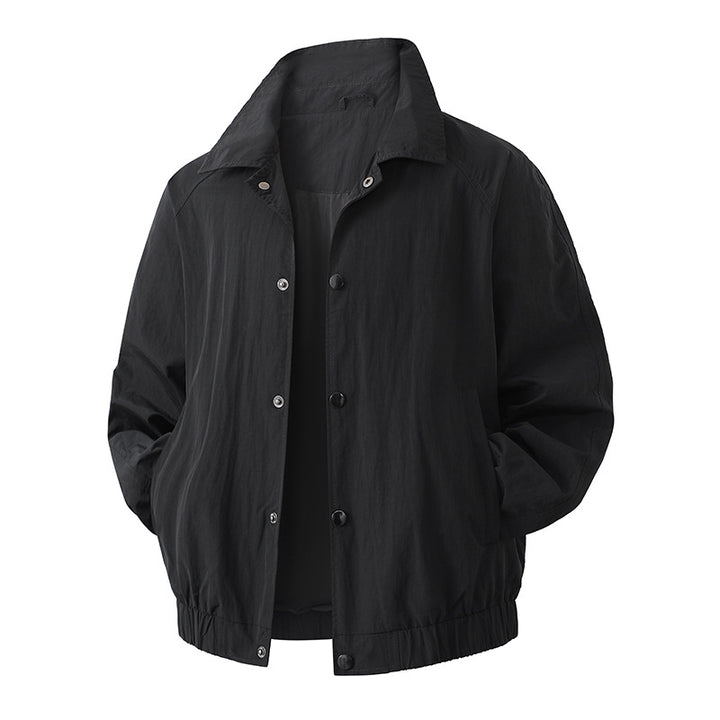 Men's Lightweight Transitional Jacket with High Collar Mune Fashion